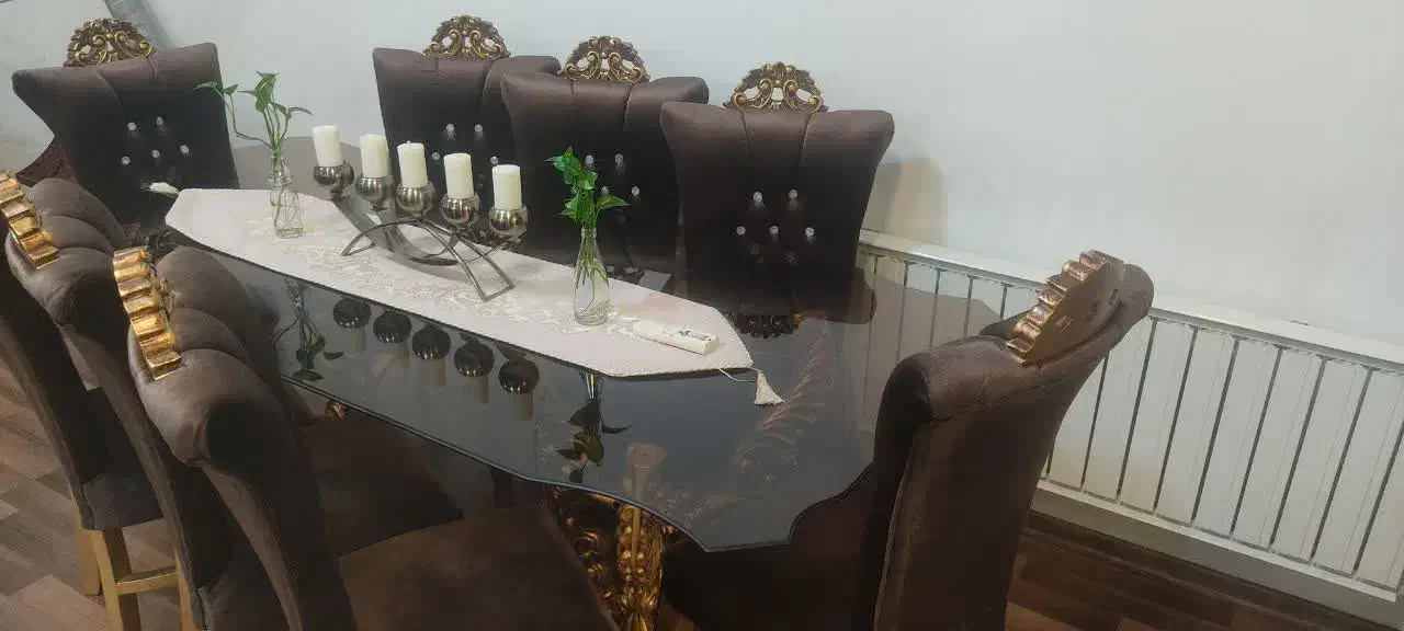 میز ناهار خوری ۸ نفره|میز و صندلی غذاخوری|طبس, |دیوار