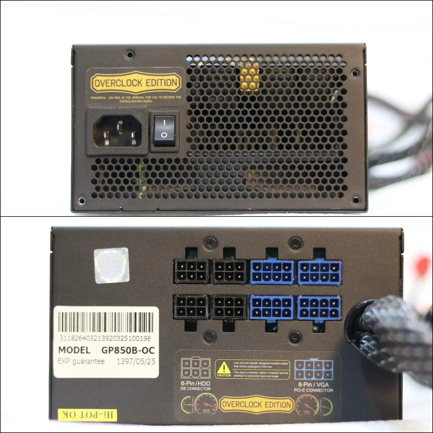 پاور ماژیولار 850 وات گرین|قطعات و لوازم جانبی رایانه|بجنورد, |دیوار