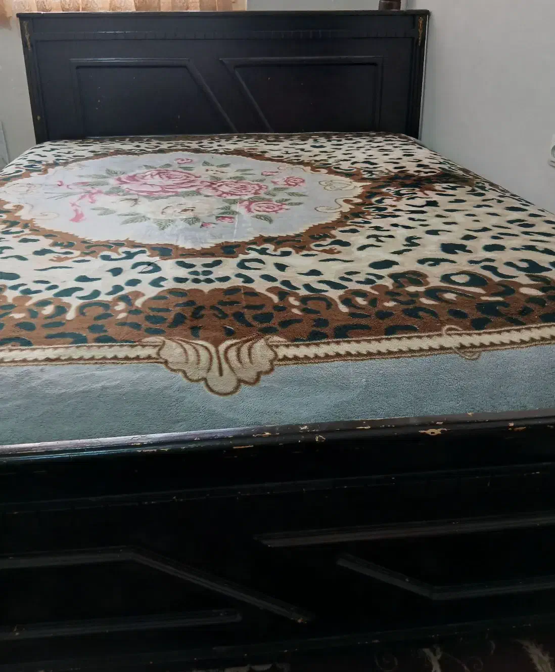 تخت دونفره چوب معمولی|تخت و سرویس خواب|اراک, |دیوار