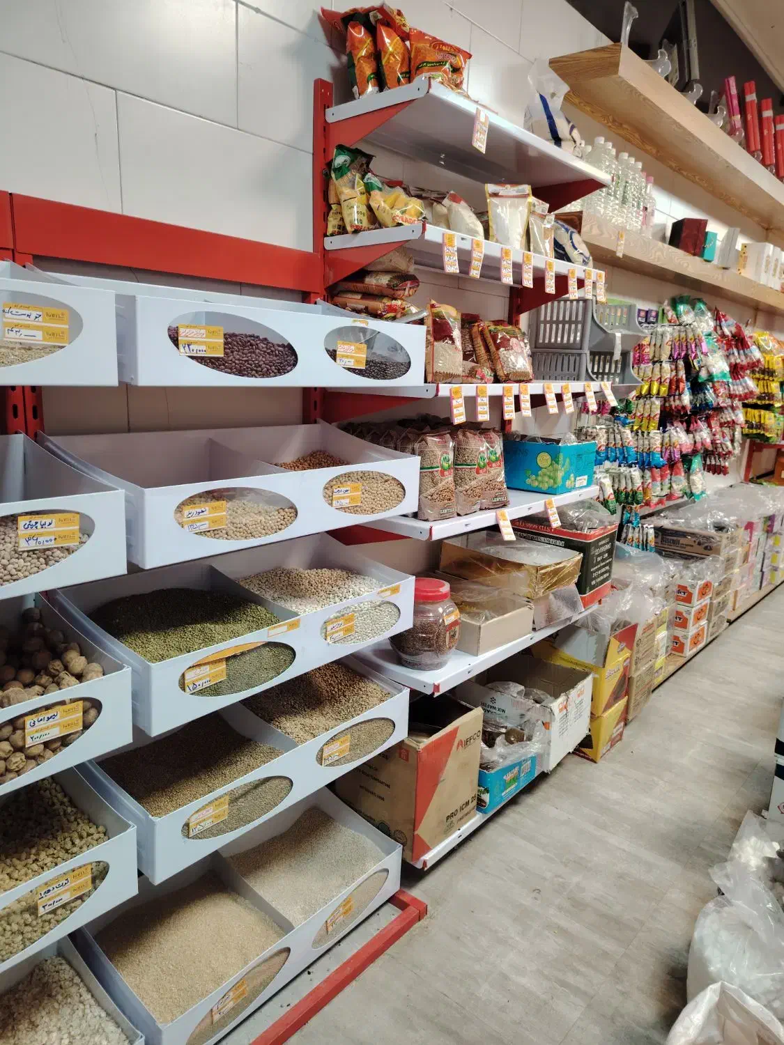 قفسه استند حبوباتی دو قسمته|فروشگاه و مغازه|اصفهان, باغ دریاچه|دیوار