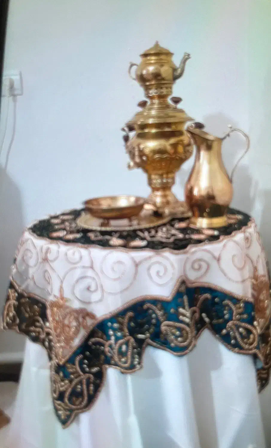 سماور برنجی و میز و رومیزی|صنایع دستی و سایر لوازم تزئینی|کرج, اسلامآباد|دیوار