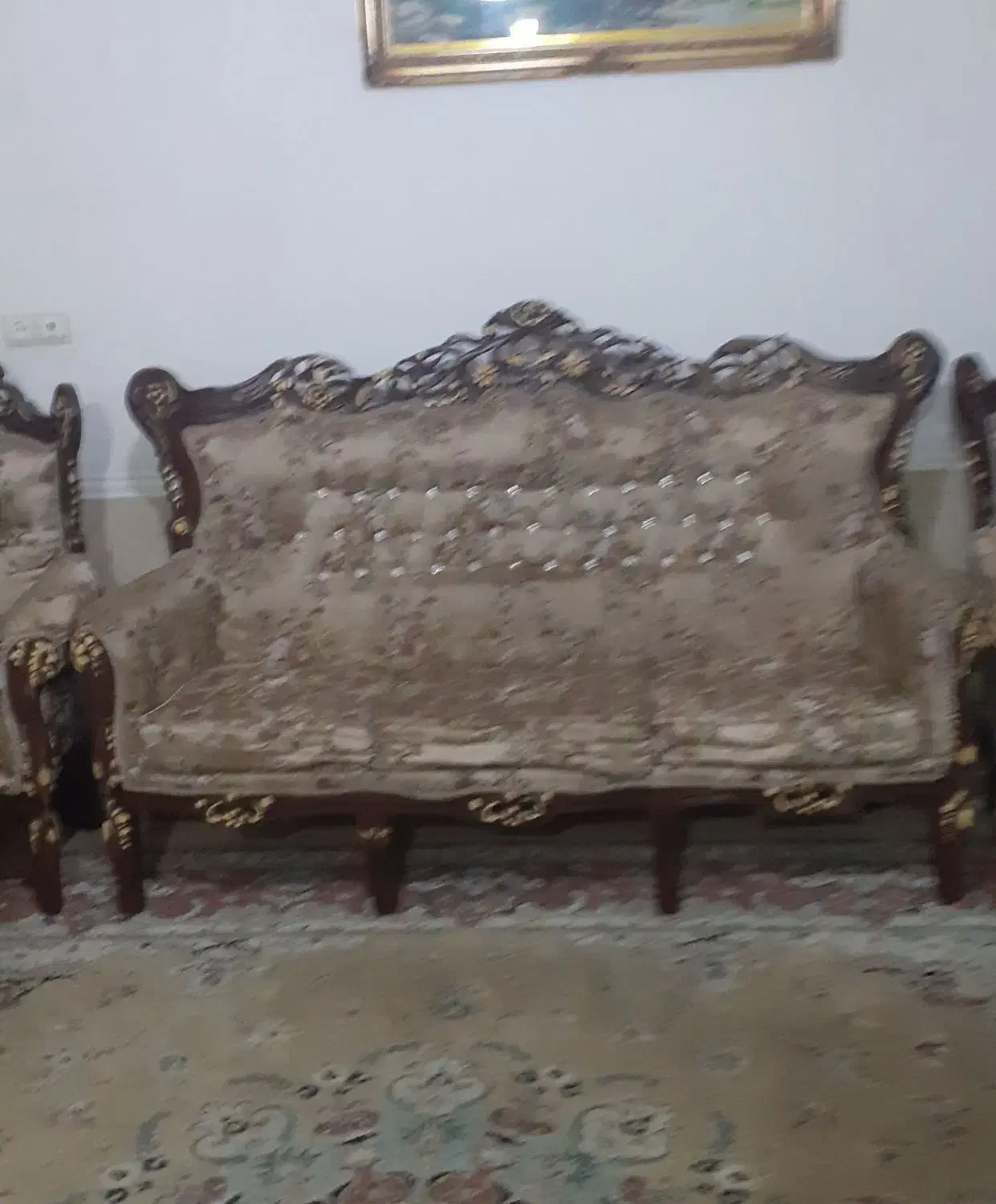 مبل سلطنتی ۹ نفره|مبلمان خانگی و میز عسلی|تویسرکان, |دیوار