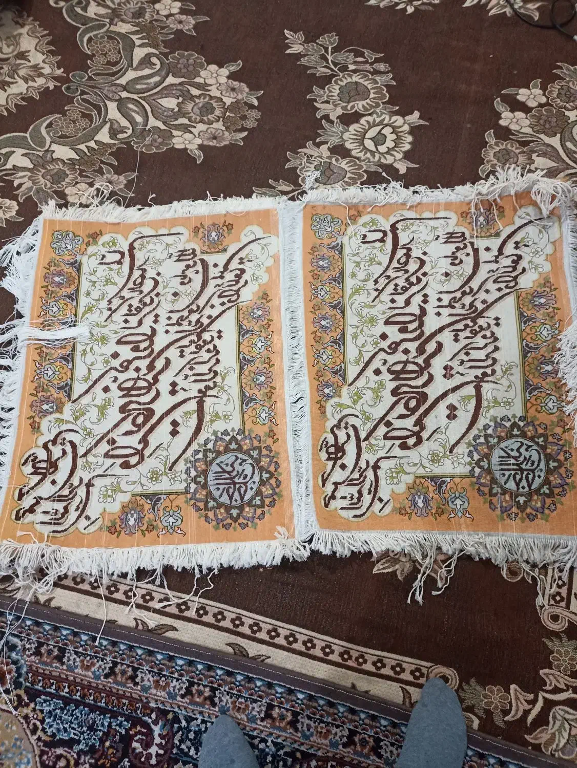 یک جفت تابلو فرش جا وجلال خوب|تابلو فرش|تبریز, |دیوار