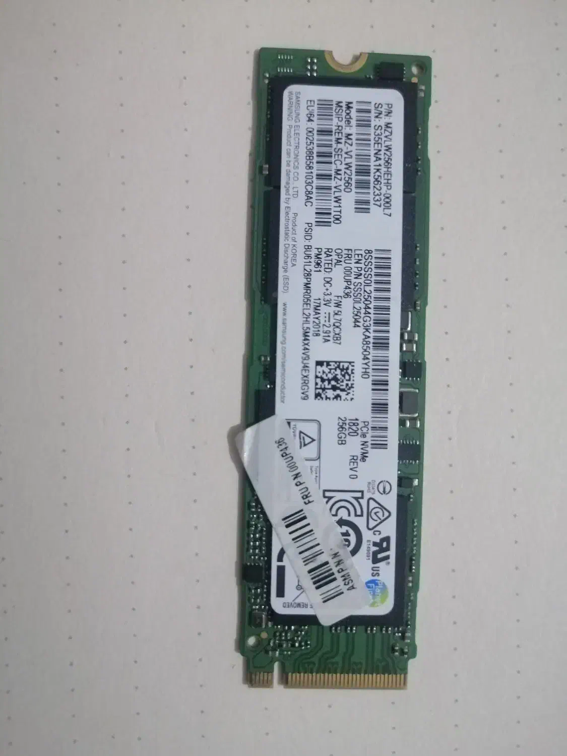 هارد m2 سامسونگ کره ای ۲۵۶ گیگ لپتاپی|قطعات و لوازم جانبی رایانه|شهریار, رضی آباد بالا|دیوار