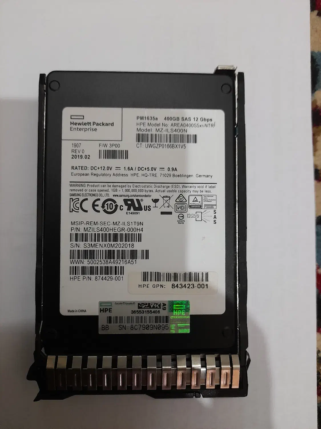 هارد اصلی سرور  HPE SAS 1.2 TRAوهاردسرورSSD 400G|قطعات و لوازم جانبی رایانه|مشهد, مشکینی (شهرک غرب)|دیوار