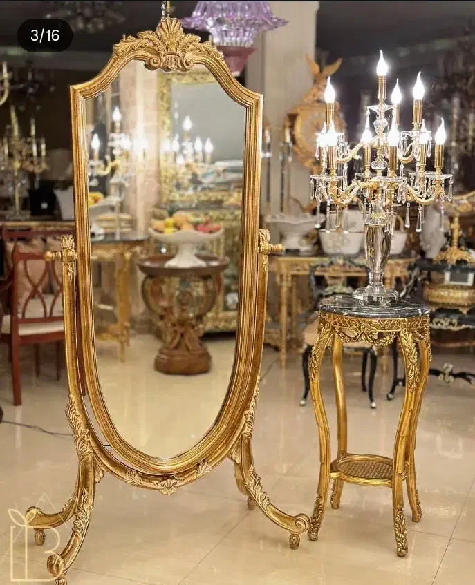 آینه قدی و ایستاده تمام چوب راش|آینه|تبریز, |دیوار