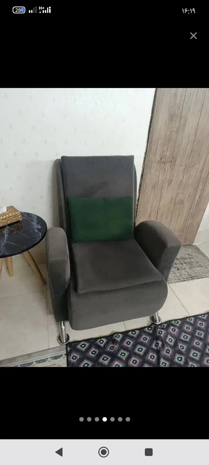 مبلمان بسیار تمیز همراه دستک ست|مبلمان خانگی و میز عسلی|طرقبه, |دیوار