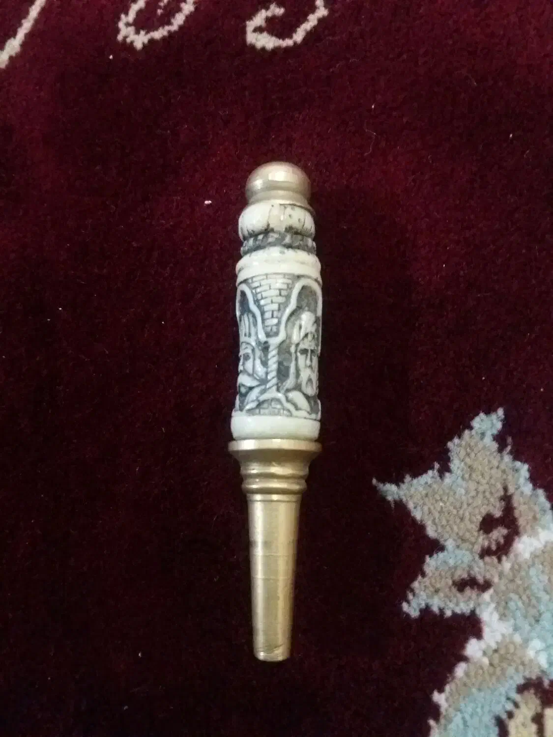 لبی قلیان برنجی آنتیک عتیقه قدیمی|کلکسیون اشیاء عتیقه|نظرآباد, رسالت|دیوار