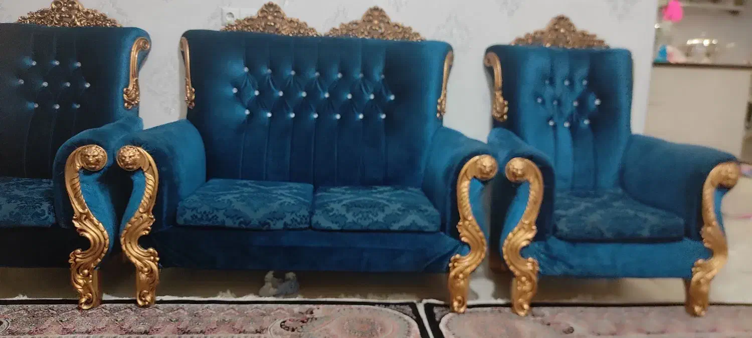 مبل 7 نفره و میز عسلی|مبلمان خانگی و میز عسلی|محمدیه-قزوین, |دیوار