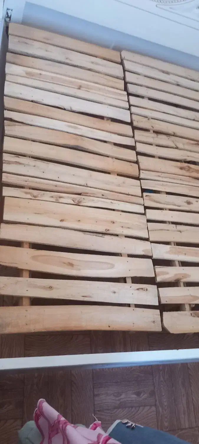 تخت دونفره با میز کناره بدون تشک|تخت و سرویس خواب|سهند, |دیوار