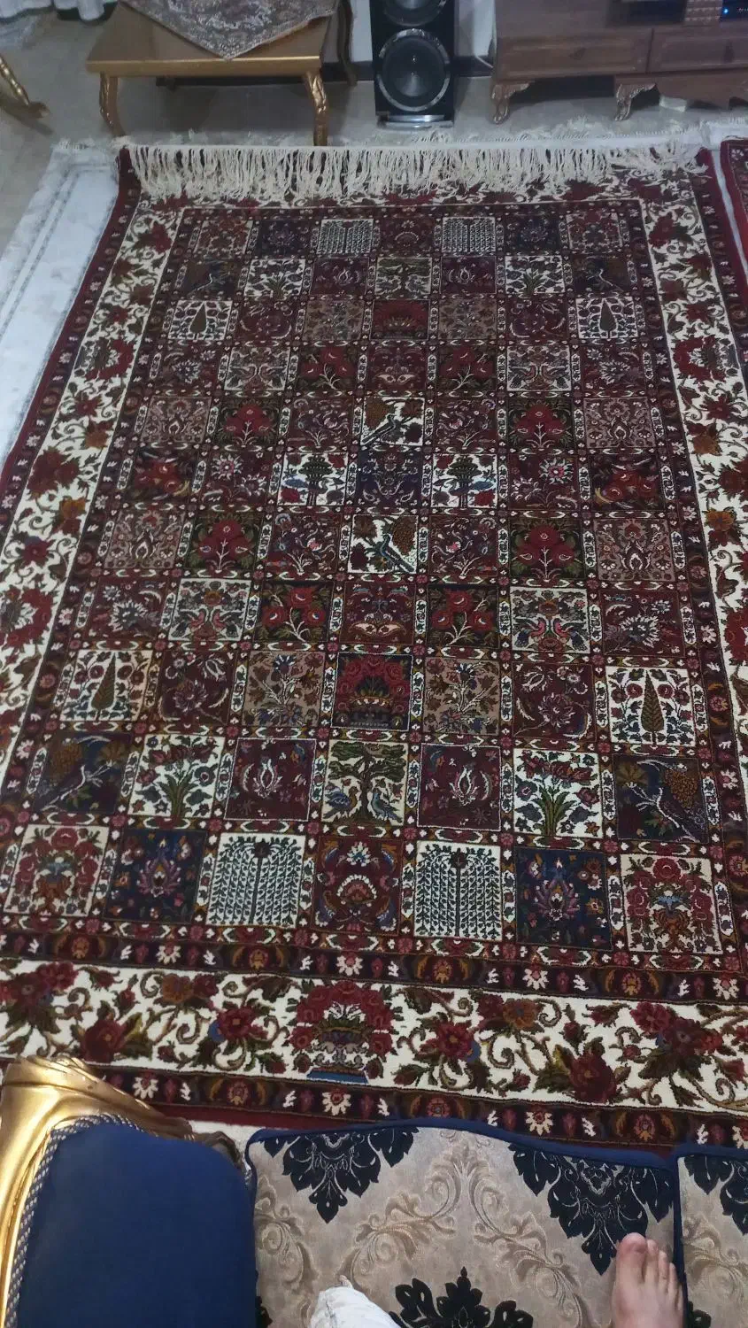 دوعدد فرش چالشتر بسیار زیبا و نفیس اندازه ۳.۲×۲.۲|فرش|لردگان, |دیوار