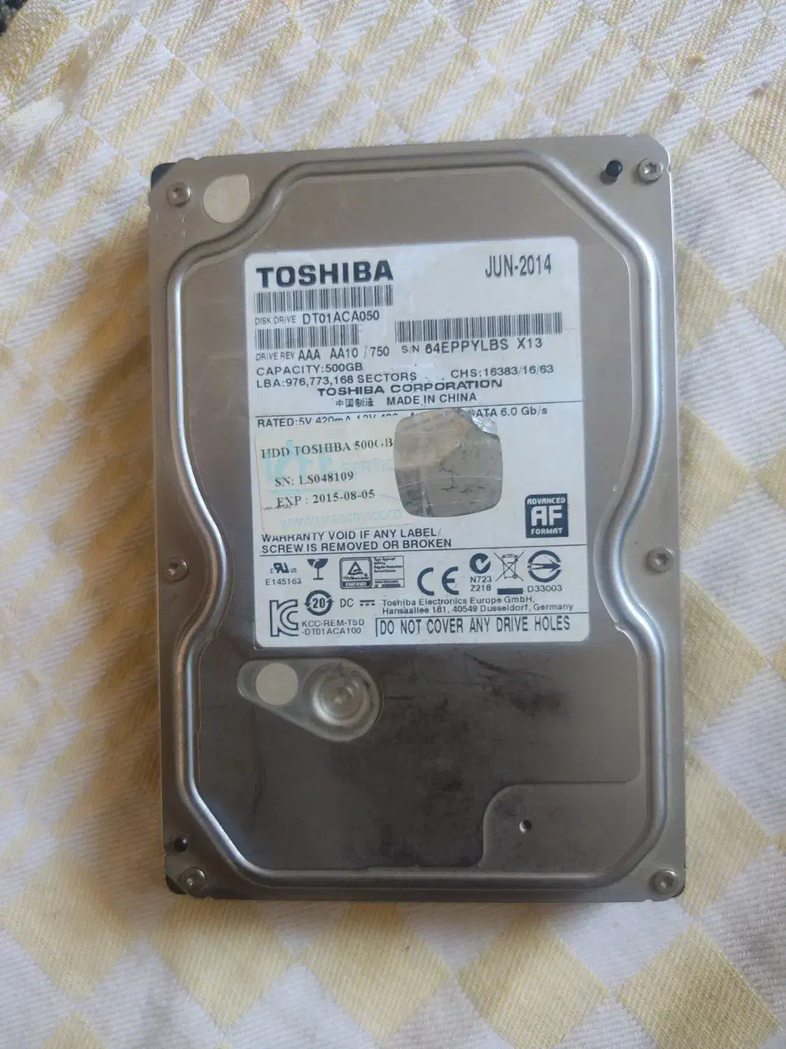 یکعدد هارد 500توشیبا سالم سالم|قطعات و لوازم جانبی رایانه|کرمان, |دیوار