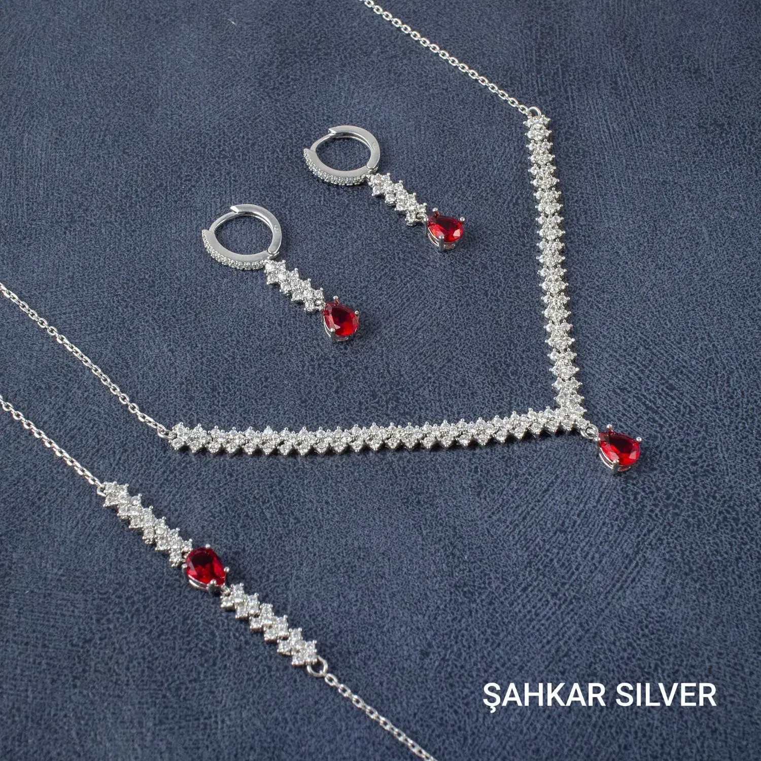 ست میکرو با طرح یاقوت سرخ ویتنام از نقره شـاهـکار|جواهرات|ارومیه, |دیوار