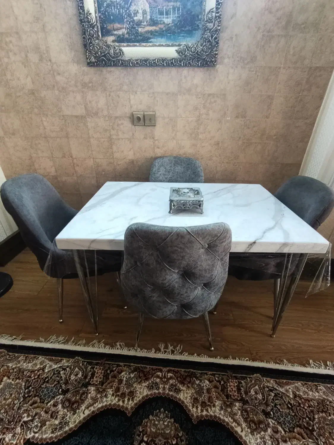 میز نهار خوردی 4نفره سالم و طرح جدید|میز و صندلی غذاخوری|ساوه, |دیوار