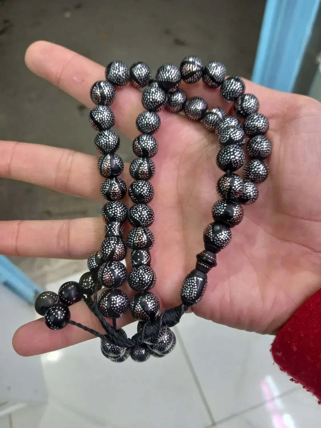 تسبیح نقره کوب|کلکسیون اشیاء عتیقه|خرمآباد, |دیوار