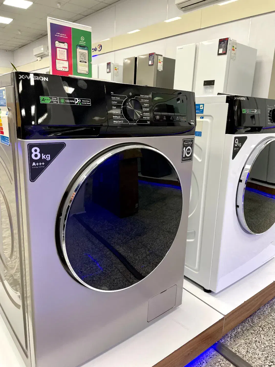 ماشین لباسشویی ایکس ویژن ۸ کیلو مدل TP82-BWD|ماشین لباسشویی و خشک‌کن لباس|تهران, امانیه|دیوار