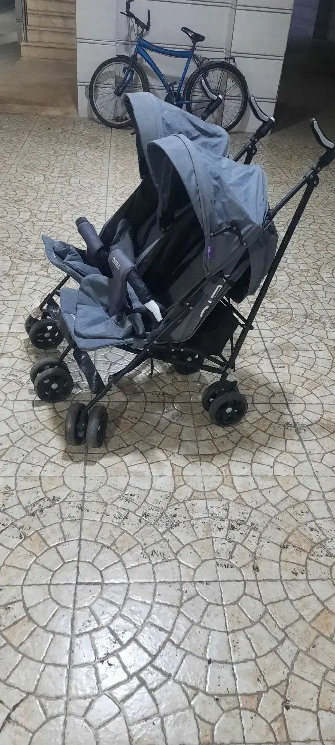 فروش کالسکه دوقلویی دلیجان|کالسکه و لوازم جانبی|رشت, شهرک قدس|دیوار