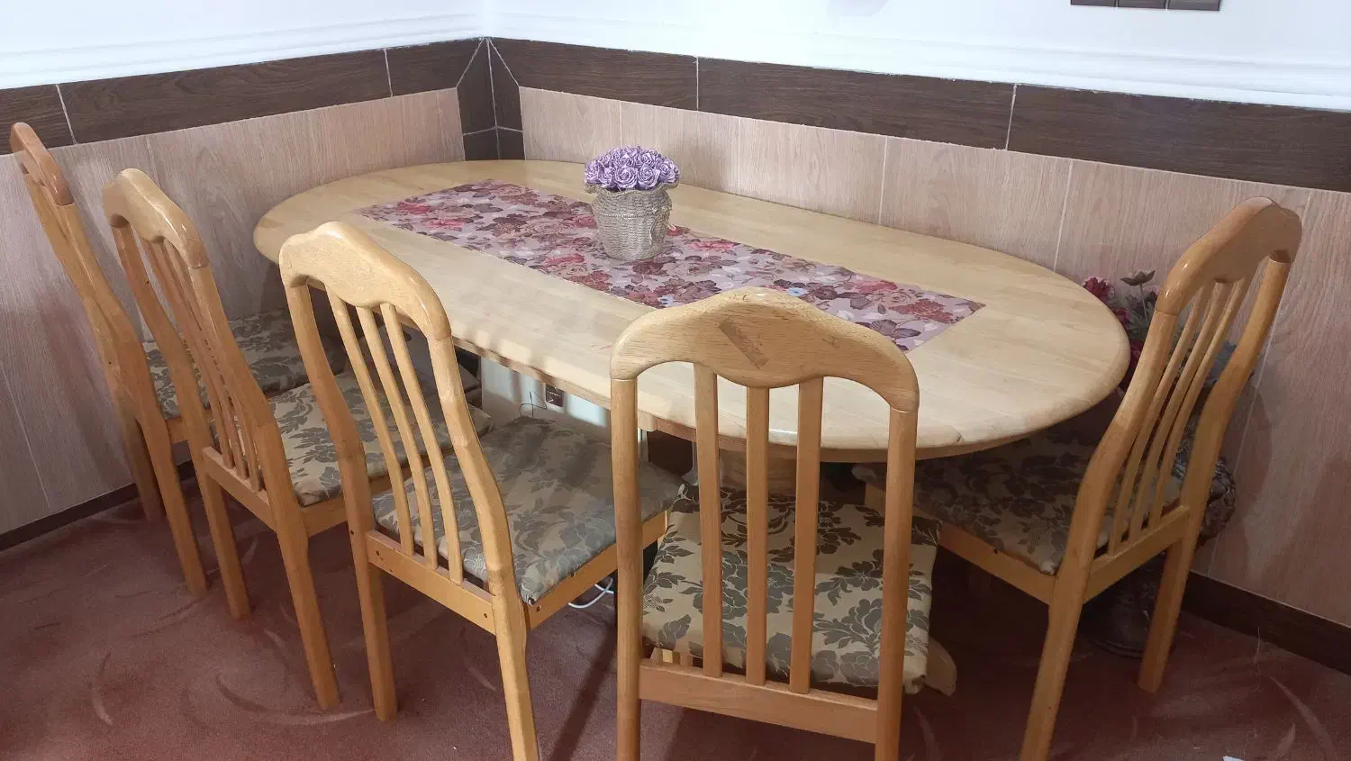 میز ۶نفره خارجی|میز و صندلی غذاخوری|بندر گناوه, |دیوار