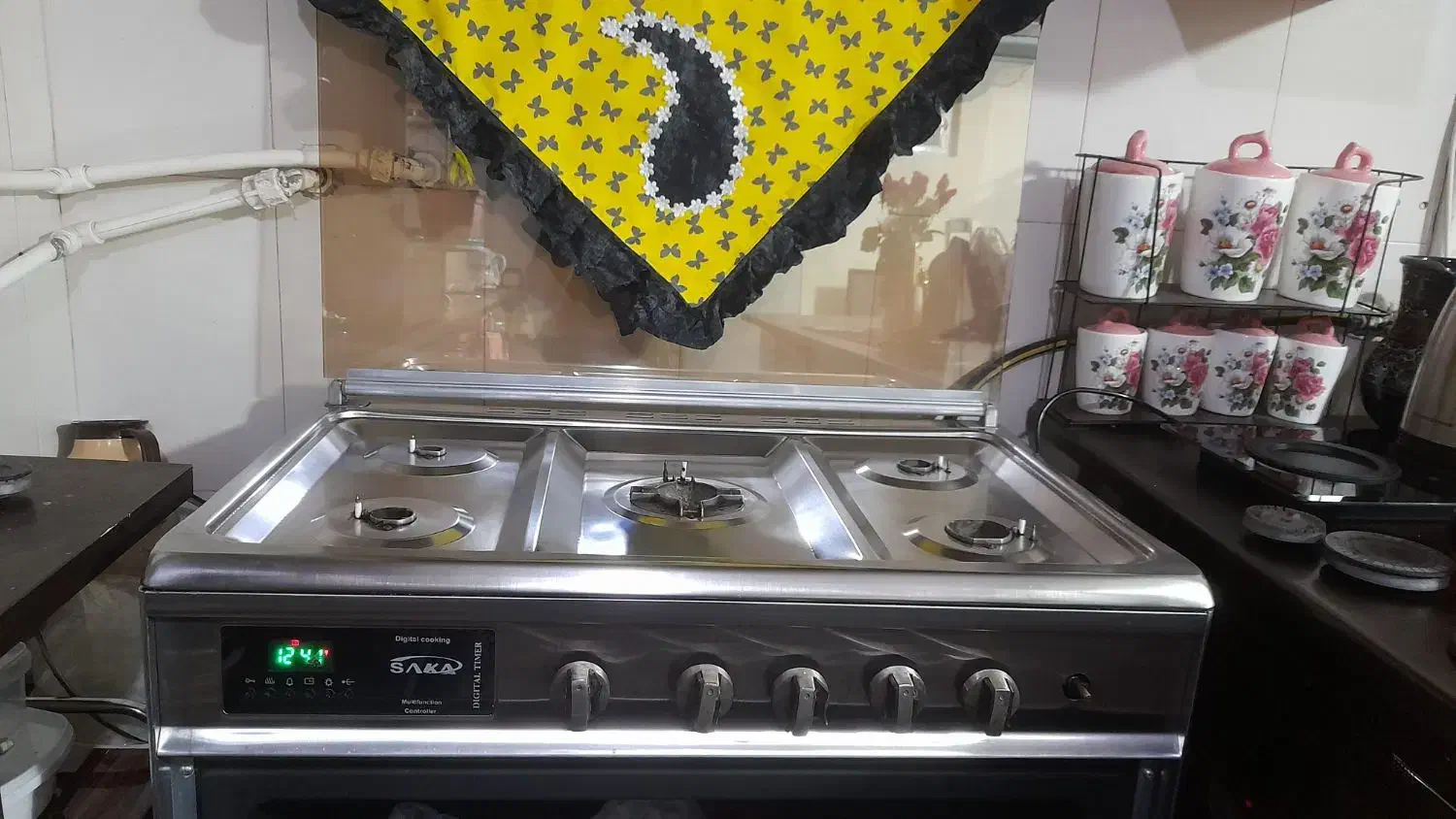 اجاق گازفردار۵شعله،مارک ساکاگازدرحدنو۲۰ میلیون|اجاق گاز و لوازم برقی پخت‌وپز|قدس, شهر‌قدس|دیوار