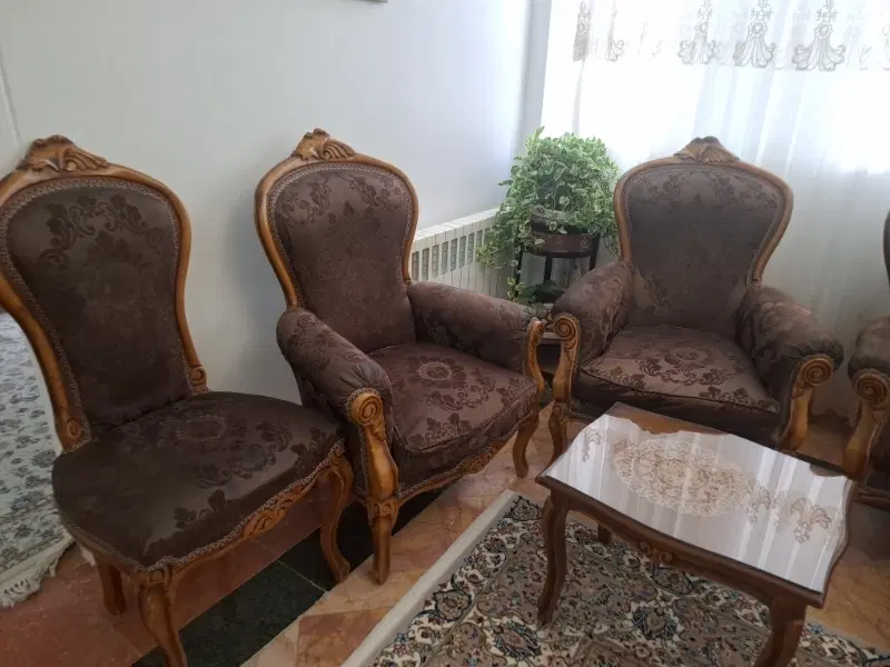 مبل ۷نفره استیل+میزغذاخوری ۸نفره|مبلمان خانگی و میز عسلی|تهران, پرواز|دیوار