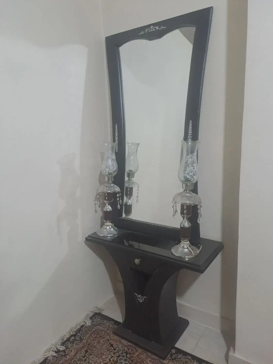 آیینه شمعدان|آینه|ری, تقی آباد|دیوار