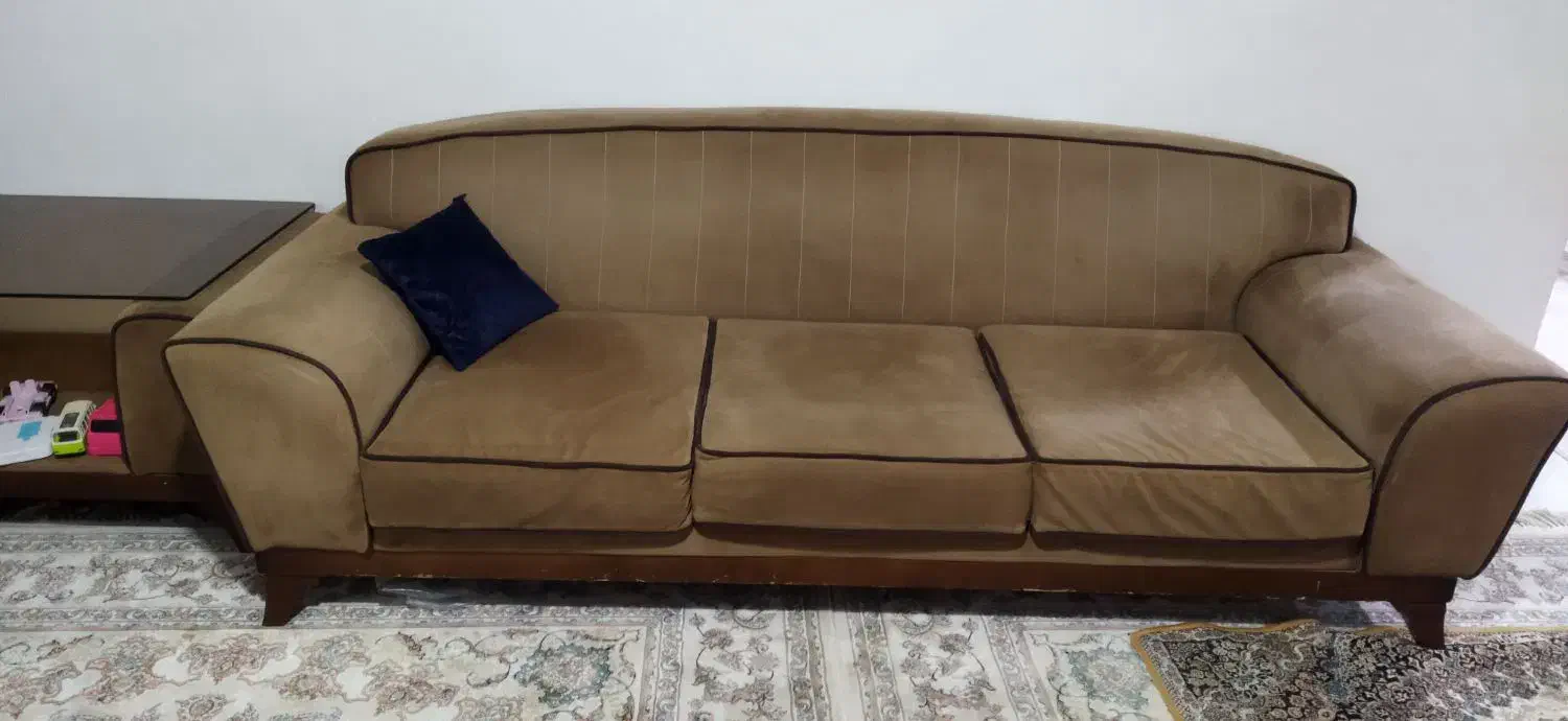 مبل راحتی سفارشی سازی پارچه ترک ۵ نفره|مبلمان خانگی و میز عسلی|هشتگرد, شهرک ایران خودرو|دیوار