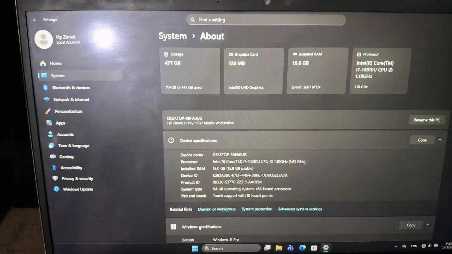 hp book cori7 n10|رایانه همراه|تهران, افسریه شمالی|دیوار