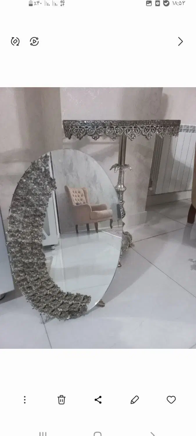 آینه با پایه|بوفه، ویترین، کنسول|تهران, شهرک شریعتی|دیوار