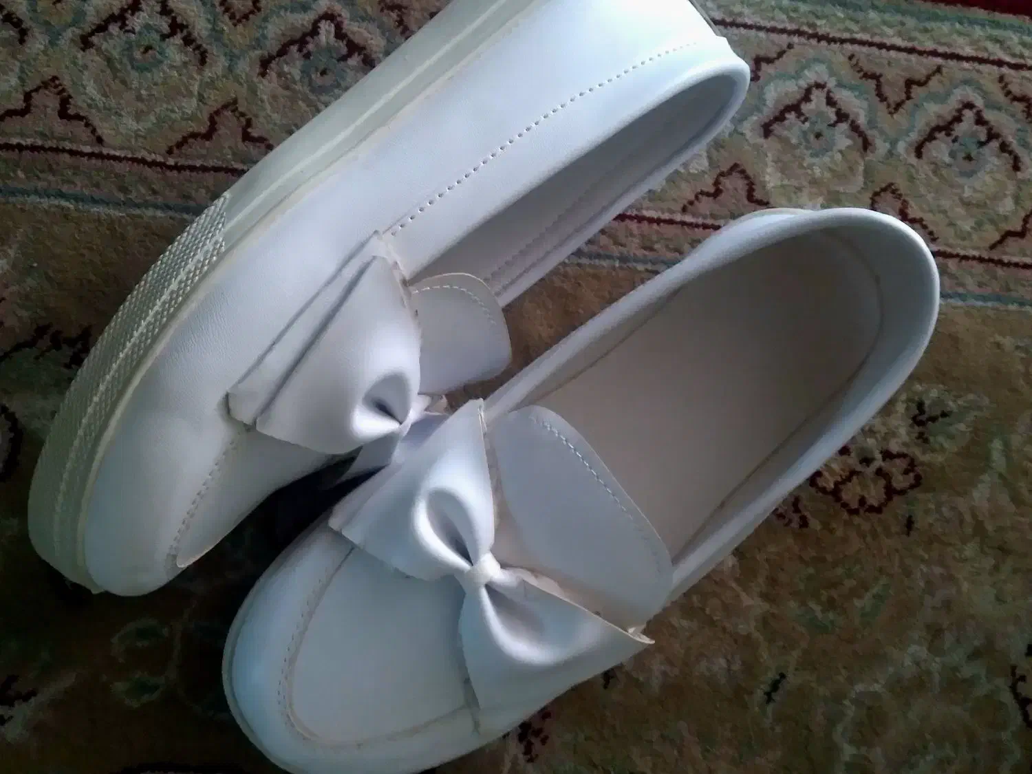 کفش ونس پاپیونی سفید زنانه|کیف، کفش، کمربند|یزد, |دیوار