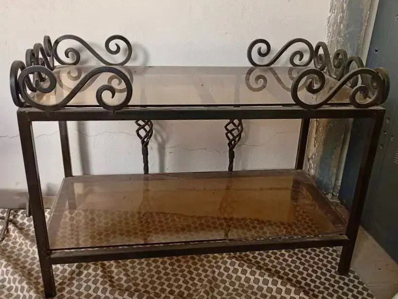 میز آکواریوم فرفروژه و شیشه|ماهی|بم, |دیوار