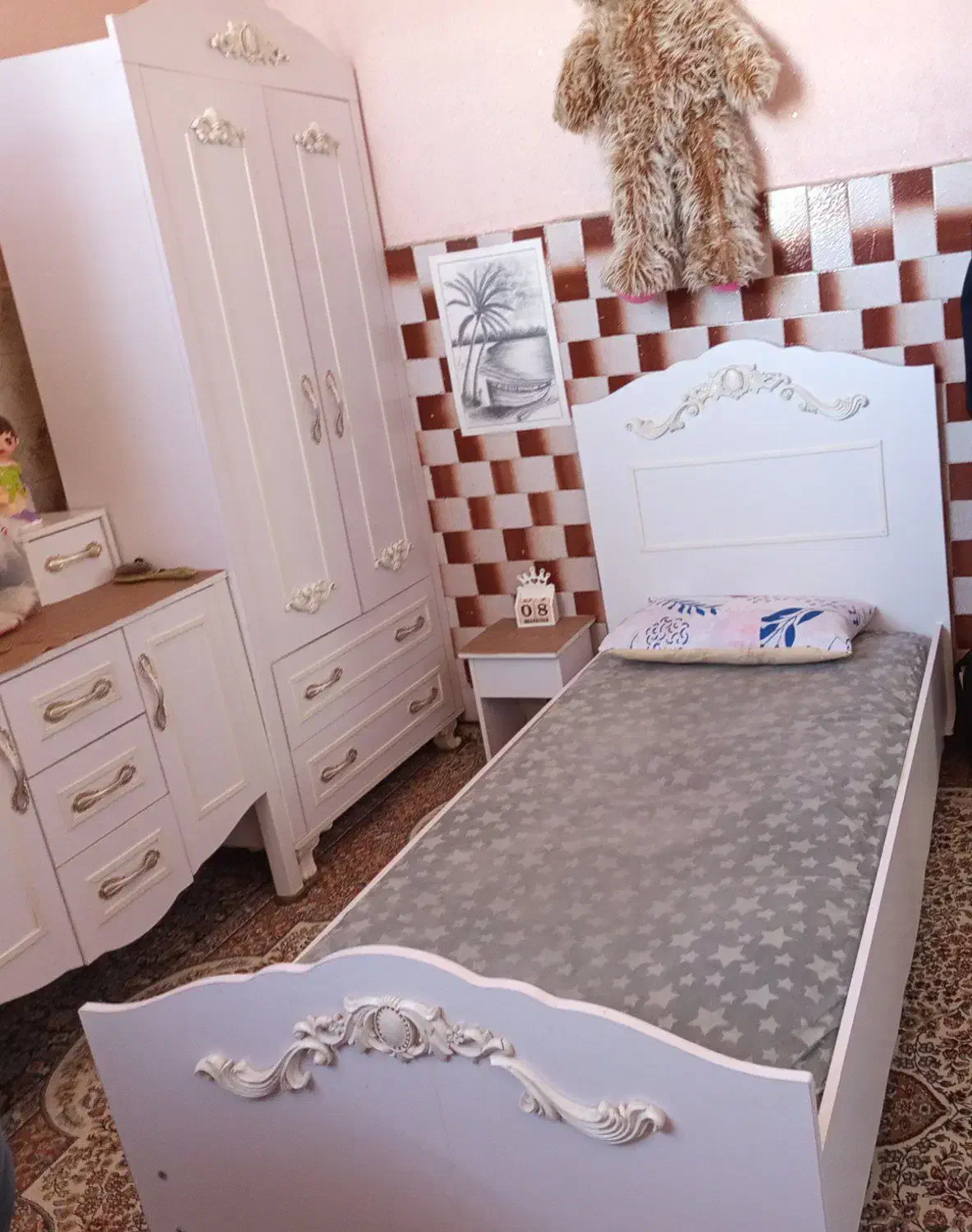 سرویس سیسمونی کاملاسالم همراه تشک فروشی|تخت و سرویس خواب|هشترود, |دیوار