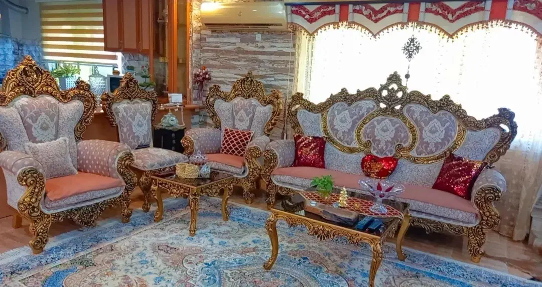 مبلمان ۹نفره به همراه میز ناهار خوری ۶نفره استیل|مبلمان خانگی و میز عسلی|بندر انزلی, کلیور|دیوار