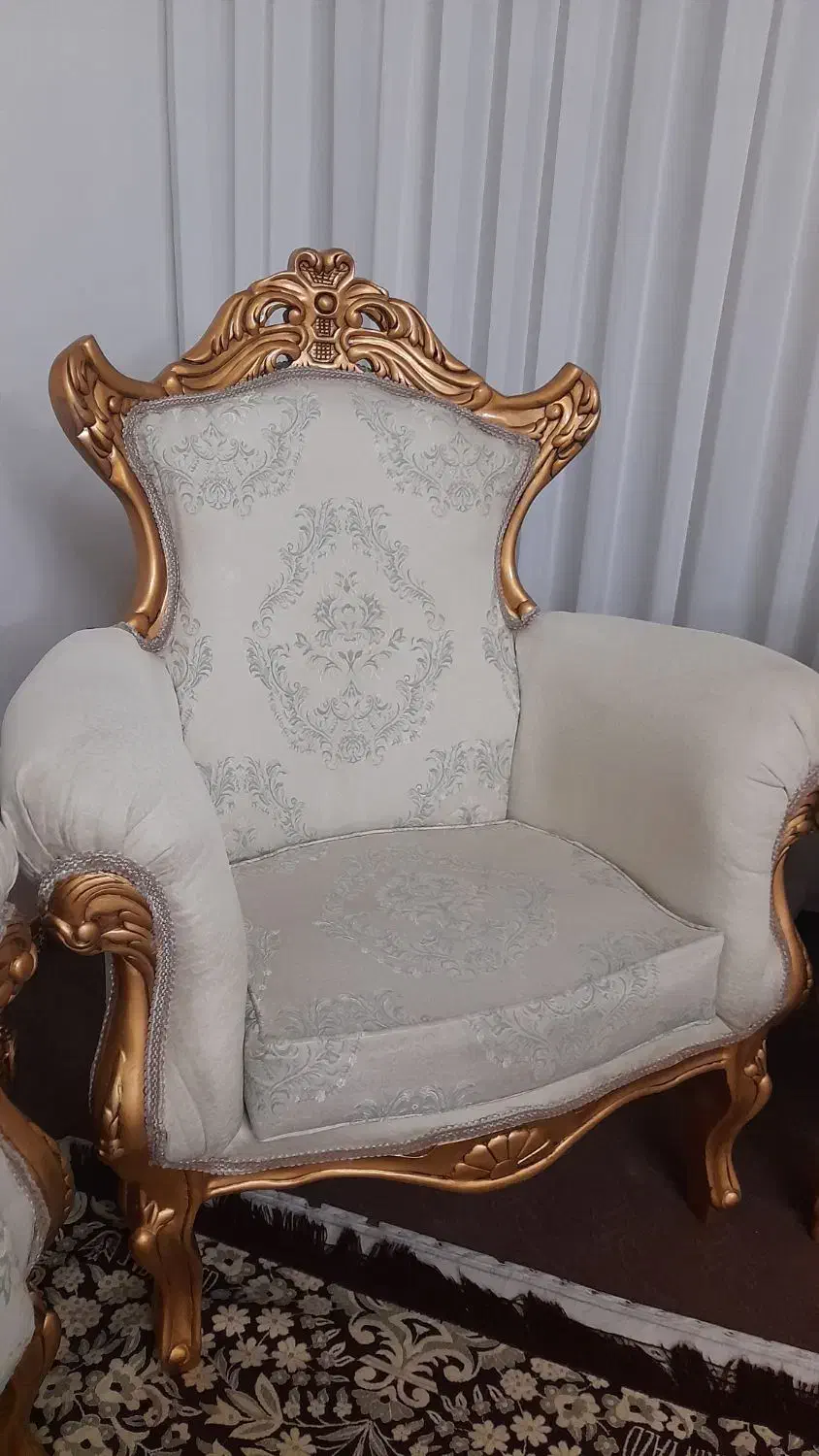 مبل سلطنتی ۹ نفره دسته متکایی|مبلمان خانگی و میز عسلی|خوی, |دیوار