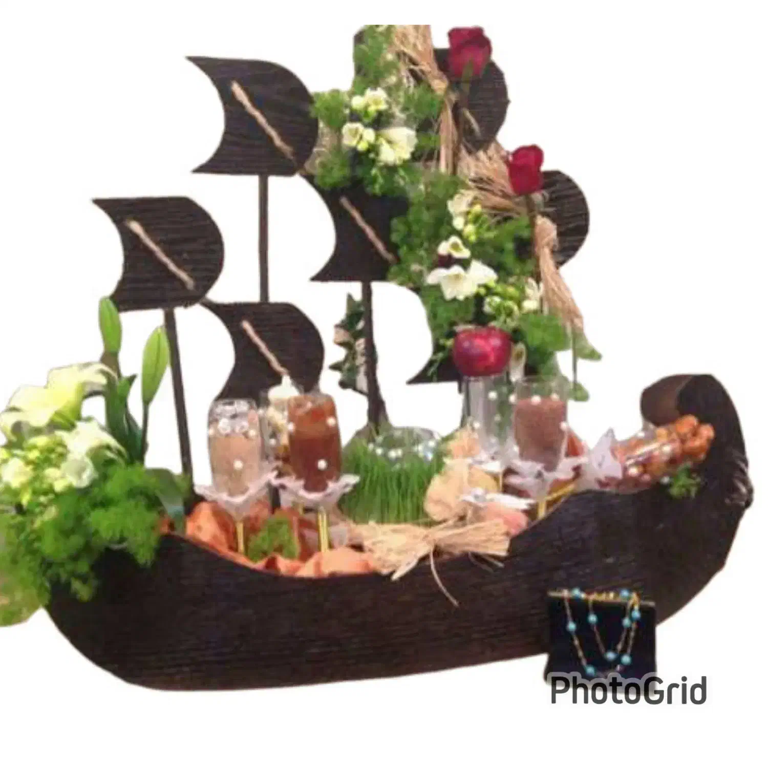 کشتی چوبی مناسب تزئین یلدا|صنایع دستی و سایر لوازم تزئینی|اصفهان, سرچشمه|دیوار