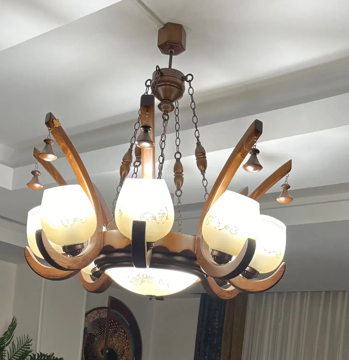 لوستر چوبی|لوستر و چراغ آویز|کرج, فاز ۴ مهرشهر|دیوار