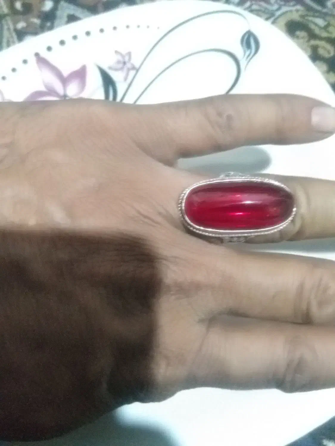 انگشتر یاقوت اناری|جواهرات|خاش, |دیوار