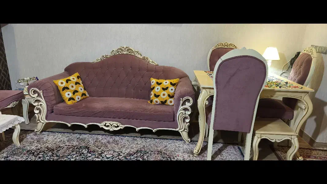 ست مبلمان هفت نفره به همراه ناهار خوری چهارنفره|مبلمان خانگی و میز عسلی|رشت, پارک شهر|دیوار