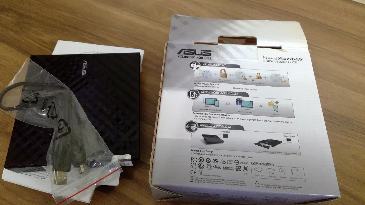 درایو DVD اکسترنال ایسوس مدل SDRW-08D2S-U Lite|قطعات و لوازم جانبی رایانه|قائمشهر, |دیوار
