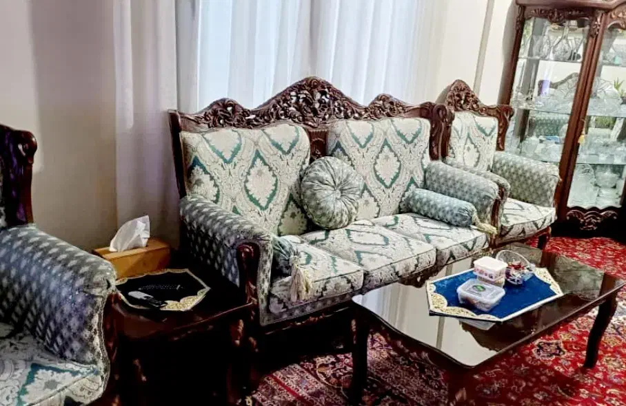مبل استیل ۹ نفره چوب گردو|مبلمان خانگی و میز عسلی|تهران, حبیب الله|دیوار