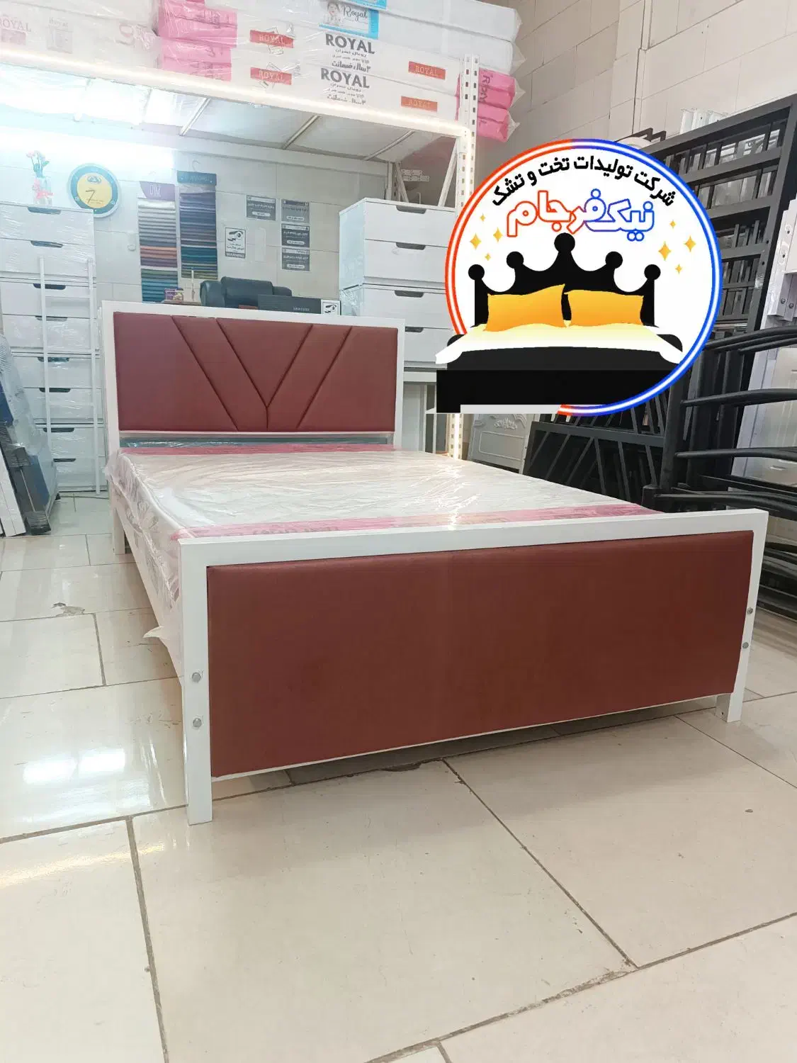 تخت خواب یک و نیم نفره(تختخواب ابعاد۱۲۰در۲)طرح هفت|تخت و سرویس خواب|مشهد, سپاد|دیوار