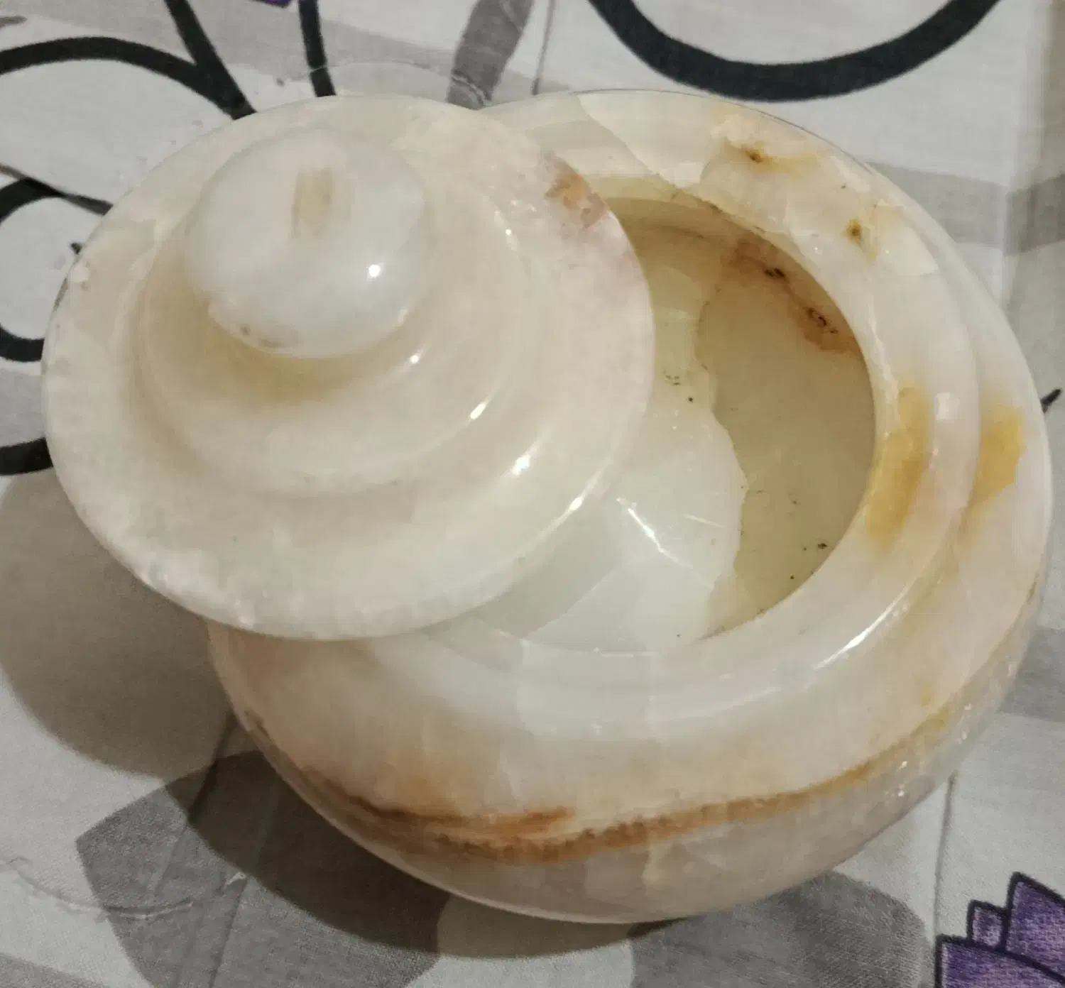 جای سیگاری سنگ خالص مرمر اصل قندون سنگی مرمر خالص|کلکسیون اشیاء عتیقه|تهران, خواجه نصیر طوسی|دیوار