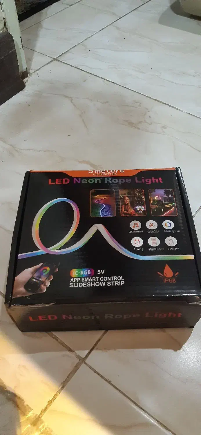 ریسه نئون فلکسی هوشمند 5 متری با ریموت و اپ موبایل|ریسه و چراغ تزئینی|پاکدشت, پاکدشت (مامازند)|دیوار