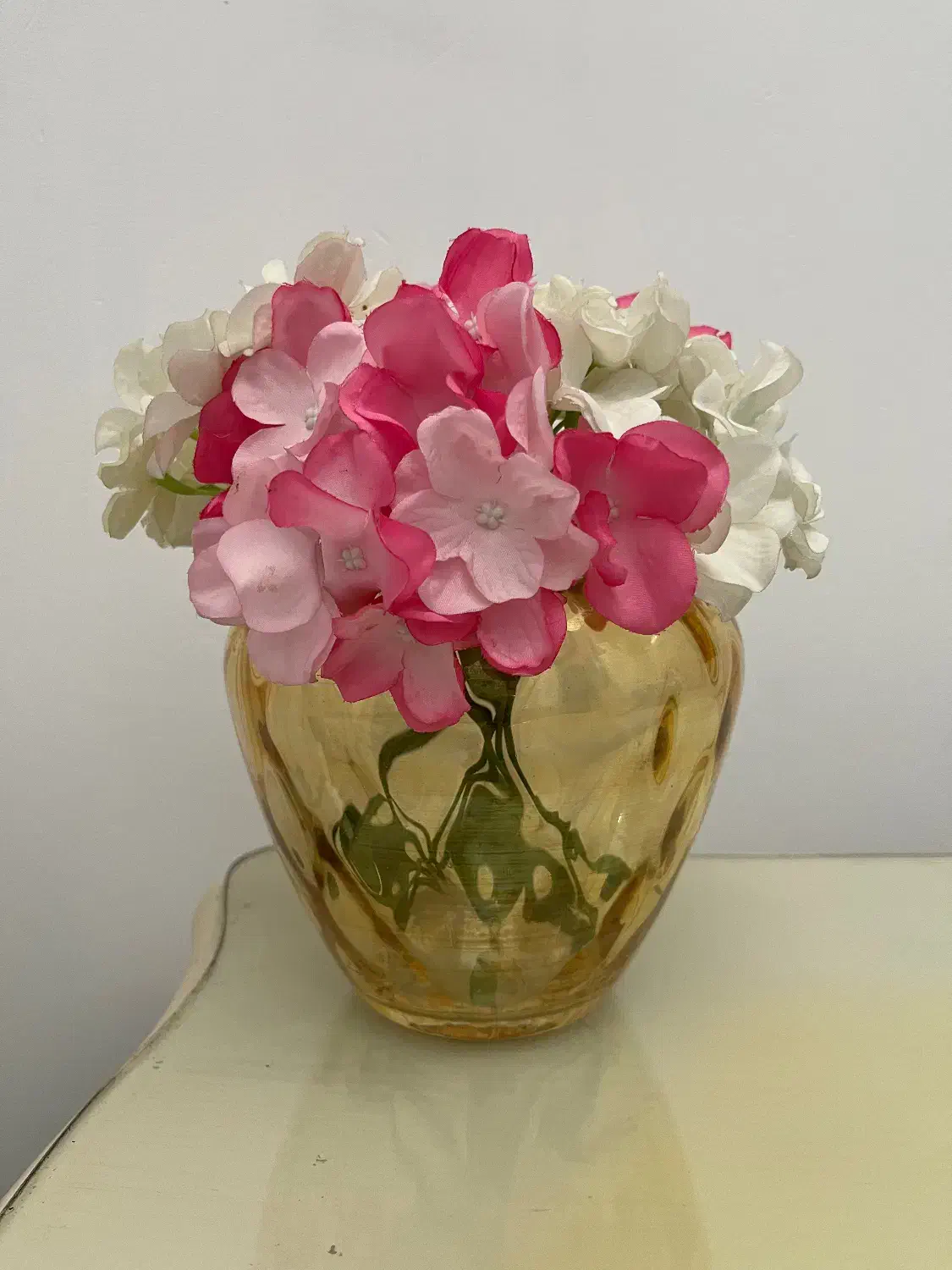 گل هورتانسیا ۶بوته با گلدون نو فقط ۵۰۰|گل مصنوعی|خشکبیجار, |دیوار