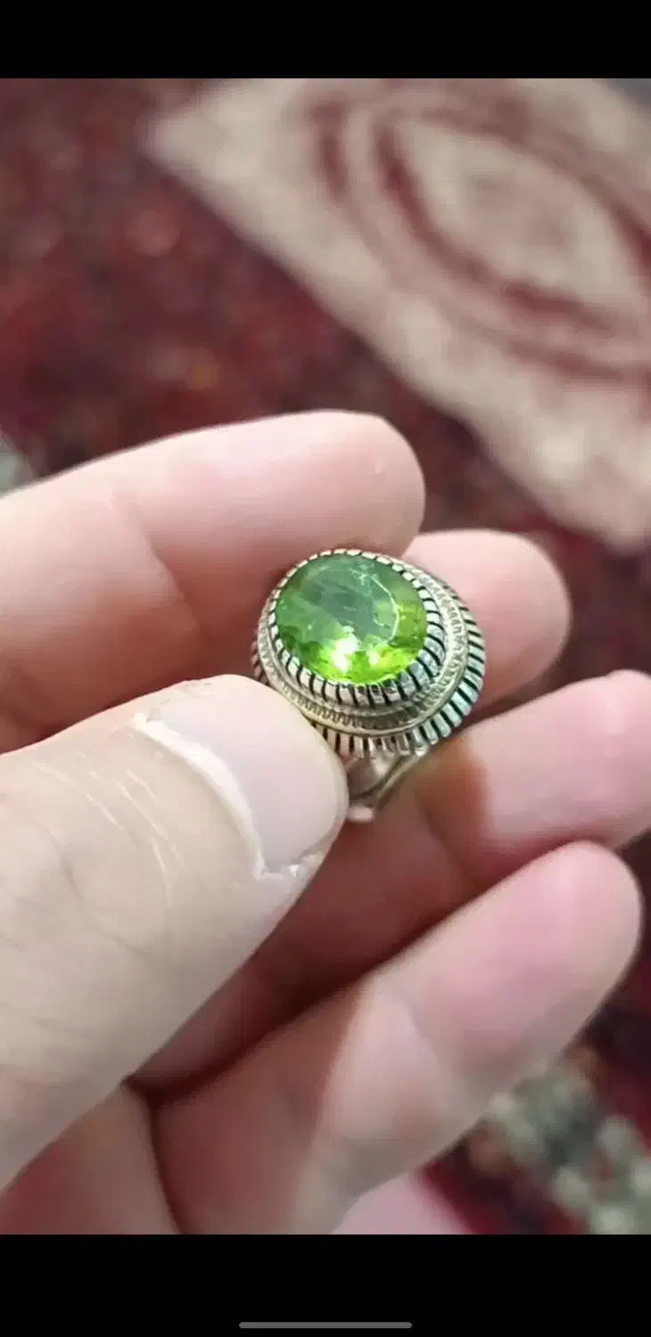 انگشتر زمرد و زبرجد معدنی|جواهرات|بندرعباس, |دیوار