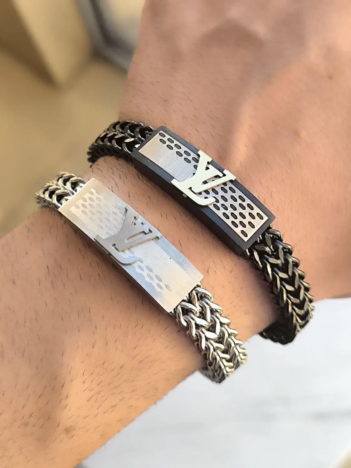 دستبند بافت مردانه استیل LV 5706506161|بدلیجات|تبریز, |دیوار