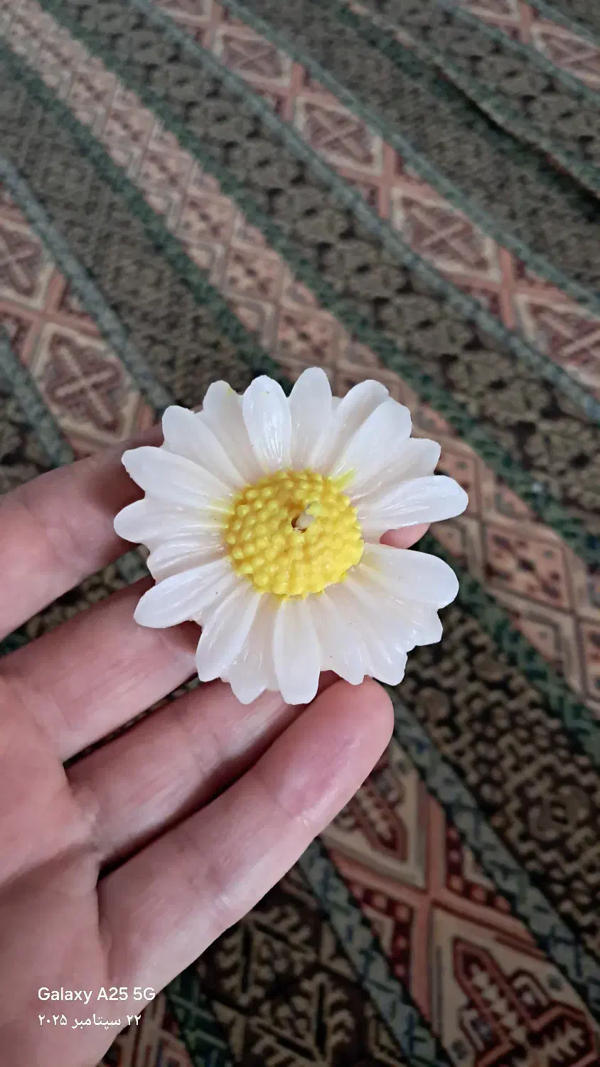 شمع دست ساز گل مارگاریت(بابونه)|صنایع دستی و سایر لوازم تزئینی|زنجان, |دیوار