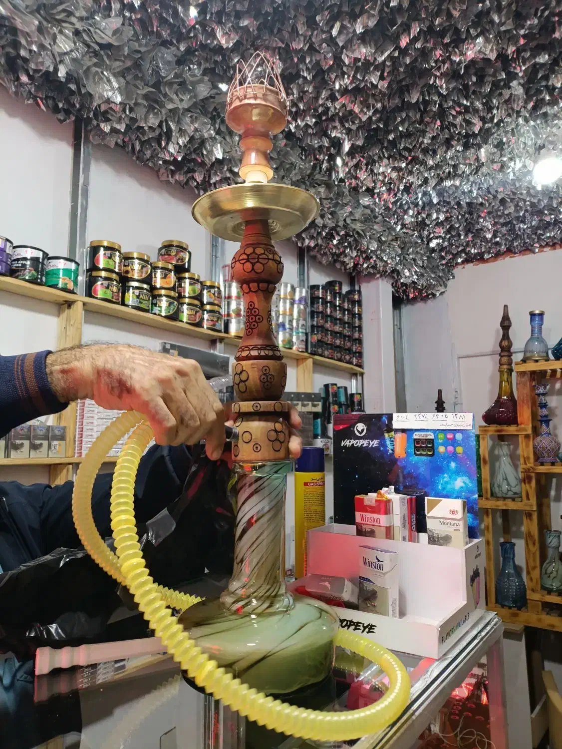 قلیان چوبی|کلکسیون و سرگرمی|همدان, |دیوار