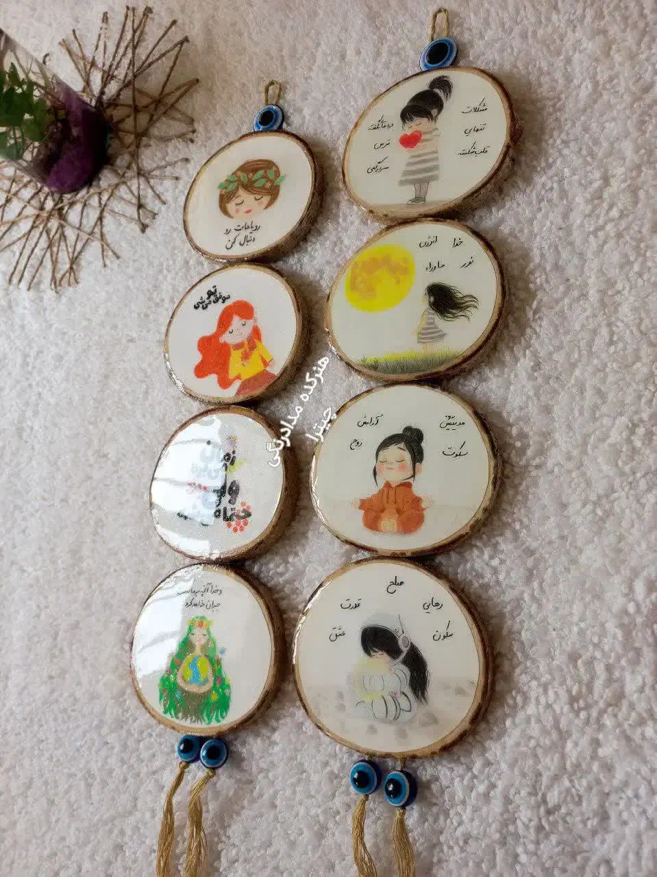 تابلوهای تلفیقی مدادرنگی و رزین|تابلو، نقاشی، عکس|نیشابور, فردوس شمالی|دیوار