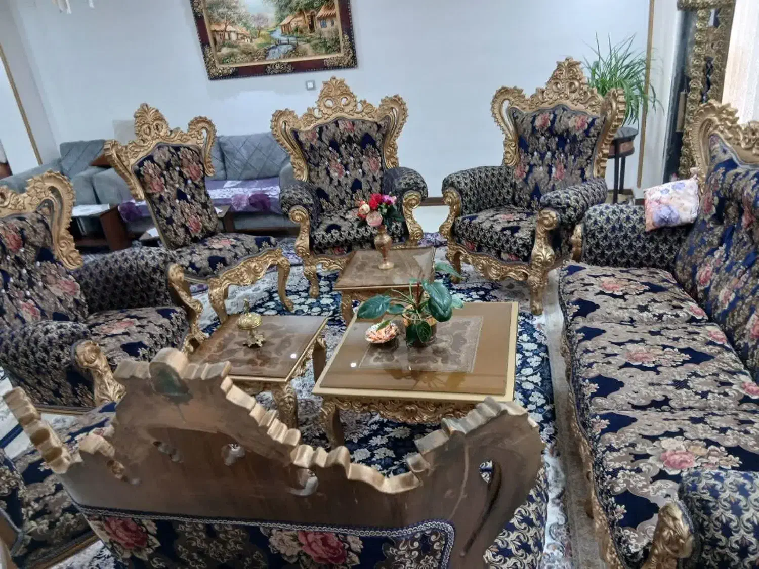 مبل سلطنتی 8 نفره|مبلمان خانگی و میز عسلی|اراک, |دیوار