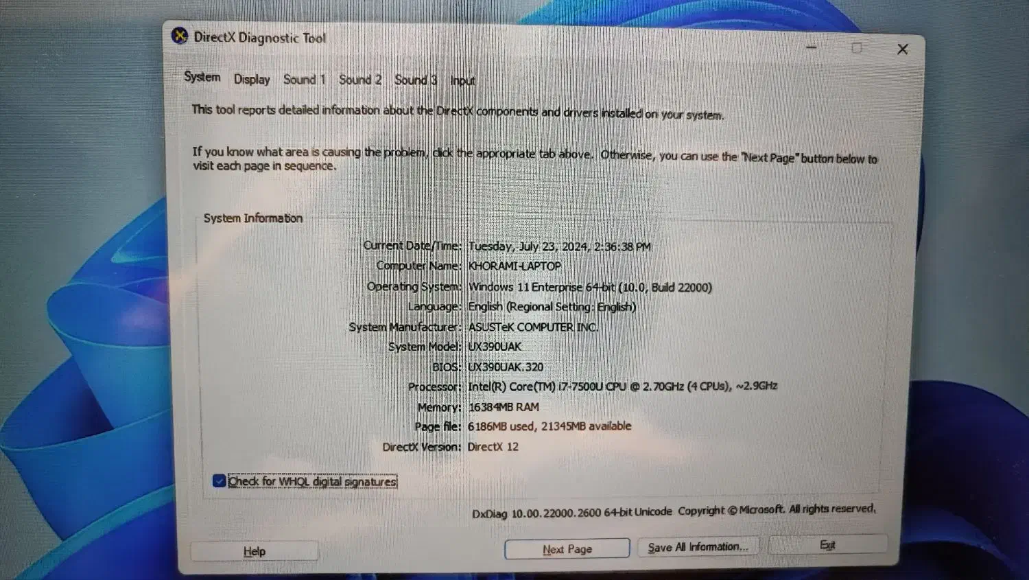 لپ‌تاپ فوق‌باریک و خاص ASUS UX390|رایانه همراه|مشهد, شهید فرامرز عباسی|دیوار